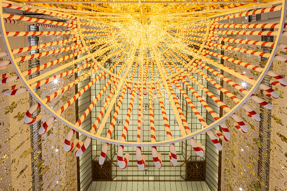 illuminations et décorations avec des sucres d'orge