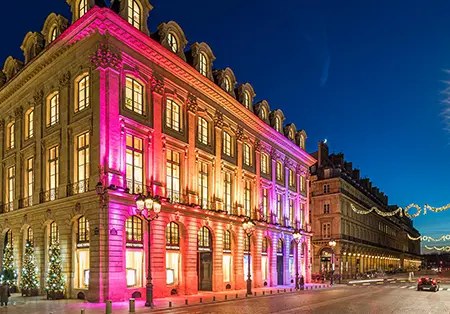 Eclairage de facade avec projecteurs