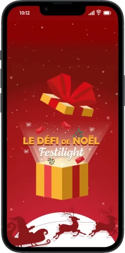 Smartphone jeu interactif le défi de Noël